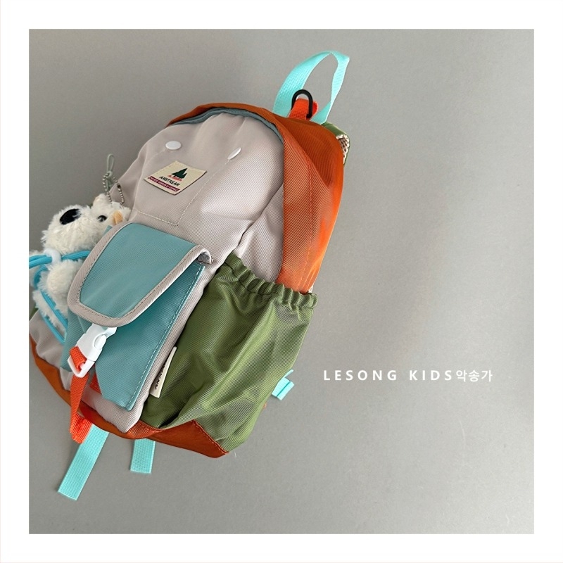 Unisex ranac od platna s zrnatim jastučnim naramenicama, moderan stil, pamuk unutrašnja podstava, uzorak: slova