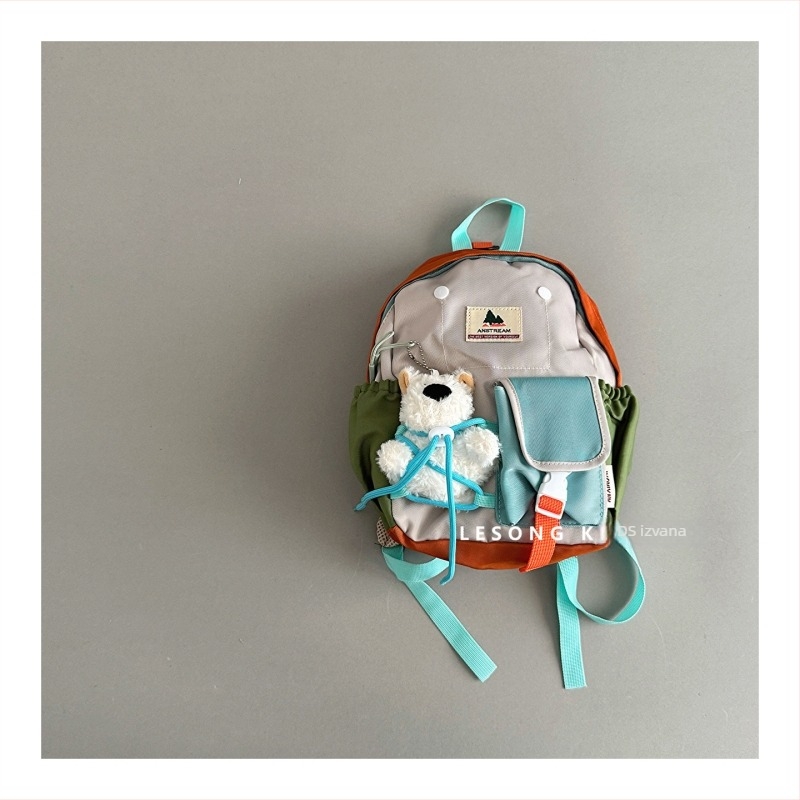 Unisex ranac od platna s zrnatim jastučnim naramenicama, moderan stil, pamuk unutrašnja podstava, uzorak: slova