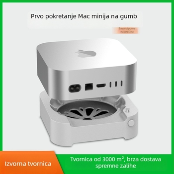 Mac Mini M4 postolje s bazom, zaštita od prašine, učinkovito hlađenje, čišćenje prašine, prijenosni dodatak za računalo