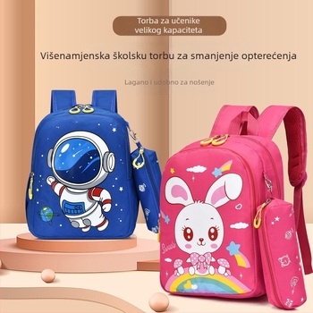 Ruksak za vrtić, velik kapacitet, najlon materijal, prozračan, ultralak, svemirski uzorak