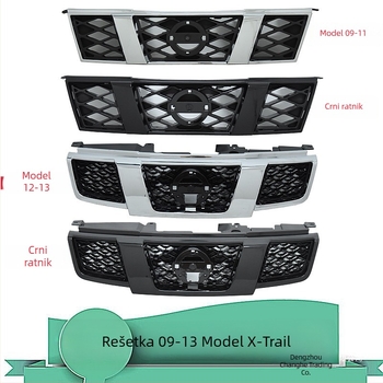 Prednja maska za Nissan X-Trail (2009-2013), metalna, instalacija na radiatoru