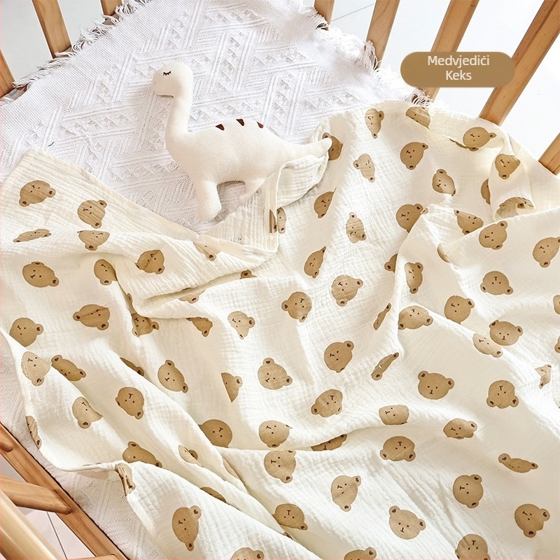 Novorođenačka dvostruko gaze zavojnica s printom crtića, težina 200–300 g