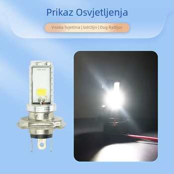 Motocikl LED prednje svjetlo H4, aluminijsko kućište, IP67, 1500LM, 8-80V