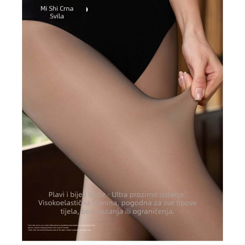 Poliesterne hulahopke s Butterfly crotch – s nogama, jedne boje, super debele, 100% poliester