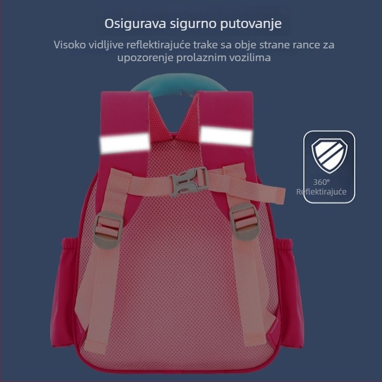 Dječji ruksak - ultralagan, unisex, izdržljiv, kaiševi s zračnim jastučićem, uzorak životinja