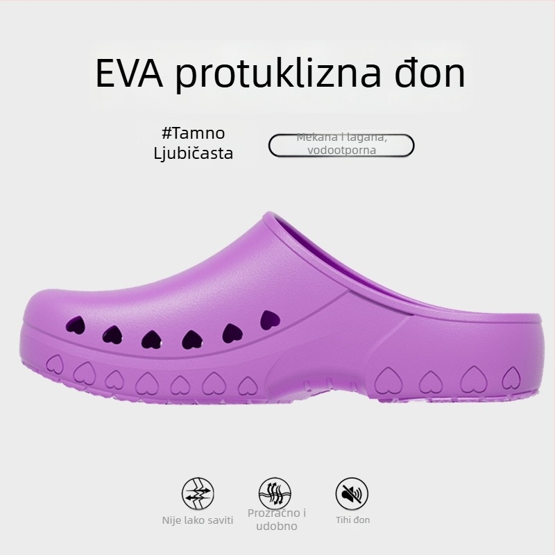 Kirurške papuče za muškarce – protuklizne, zatvoren vrh, antistatike, EVA gornji dio i EVA potplat, potplat oblikovan injekcijom