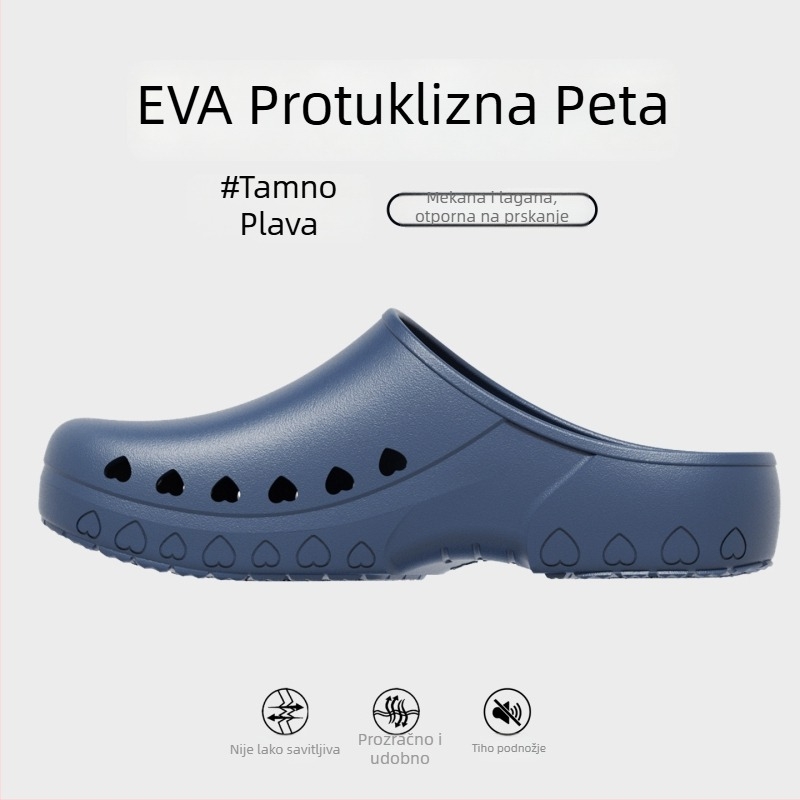 Kirurške papuče za muškarce – protuklizne, zatvoren vrh, antistatike, EVA gornji dio i EVA potplat, potplat oblikovan injekcijom