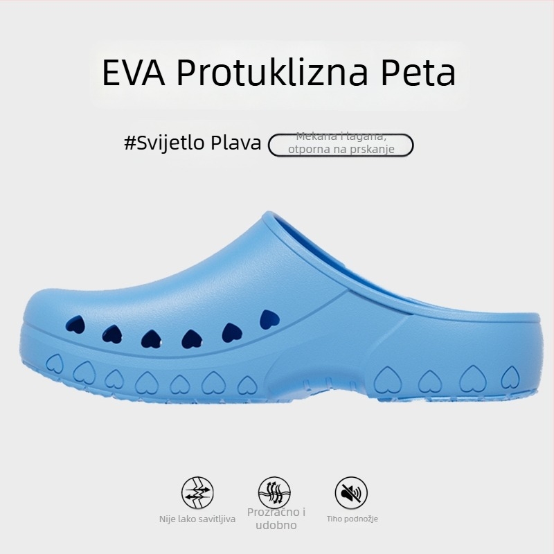 Kirurške papuče za muškarce – protuklizne, zatvoren vrh, antistatike, EVA gornji dio i EVA potplat, potplat oblikovan injekcijom