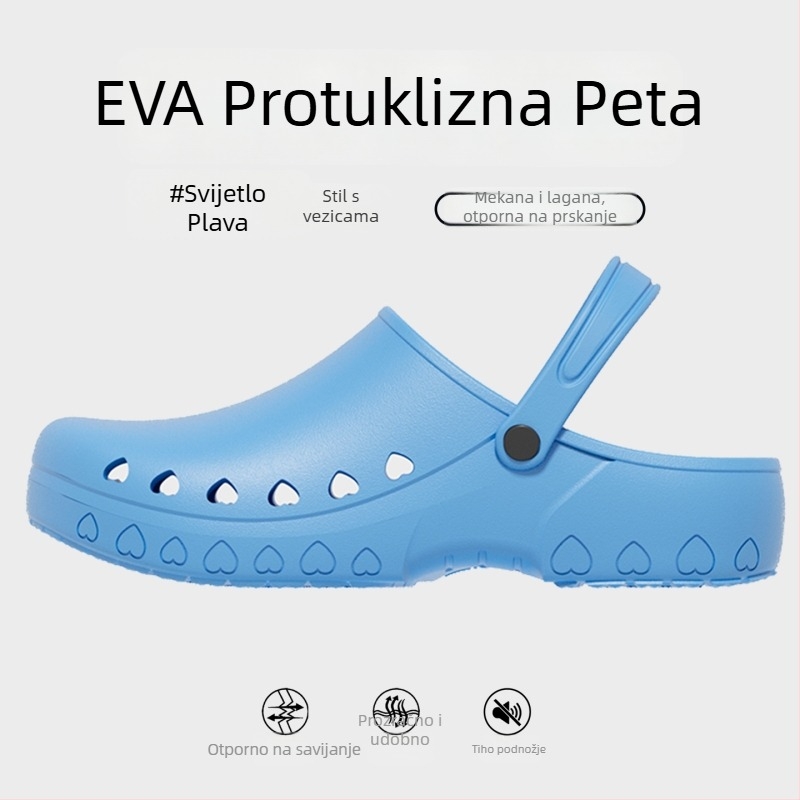 Kirurške papuče za muškarce – protuklizne, zatvoren vrh, antistatike, EVA gornji dio i EVA potplat, potplat oblikovan injekcijom
