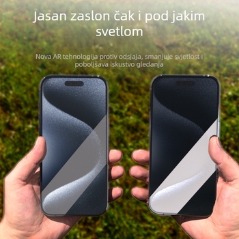 Kaljeno staklo zaštitnik zaslona za iPhone — potpuno pokriće, otisci prstiju otporni, otpornost na padanje, HD jasnost