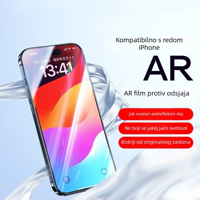 Kaljeno staklo zaštitnik zaslona za iPhone — potpuno pokriće, otisci prstiju otporni, otpornost na padanje, HD jasnost