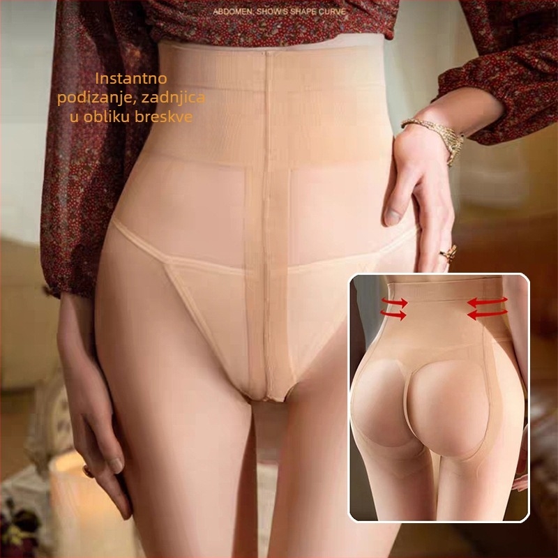Ženske hulahopke za podizanje stražnjice, ultra tanke, 5D najlon velur, bikini kroj
