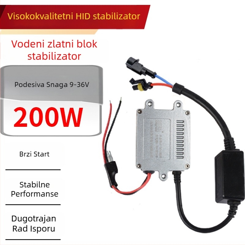 Xenon ballast za lampu 12V/24V – prilagodljiva snaga, 400W, aluminijska legura, za vozila i brodove, brzo pokretanje, kampiranje, speleologija, noćni ribolov, patrola