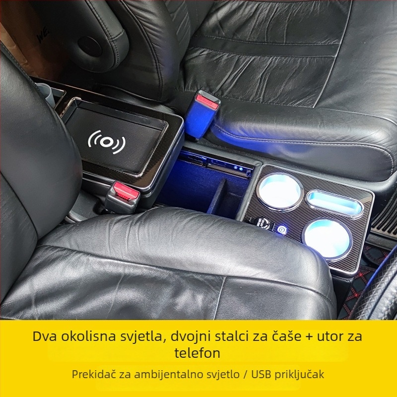 Drvena kutija naslona za ruke za Honda poslovna vozila — središnji modul za pohranu, 5 kg, podrška pri montaži.