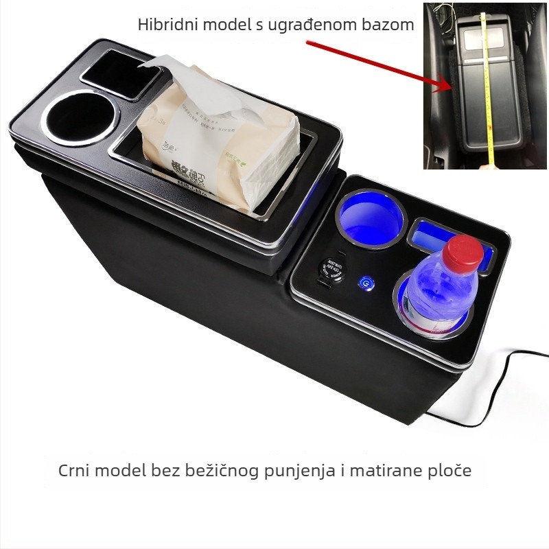 Drvena kutija naslona za ruke za Honda poslovna vozila — središnji modul za pohranu, 5 kg, podrška pri montaži.