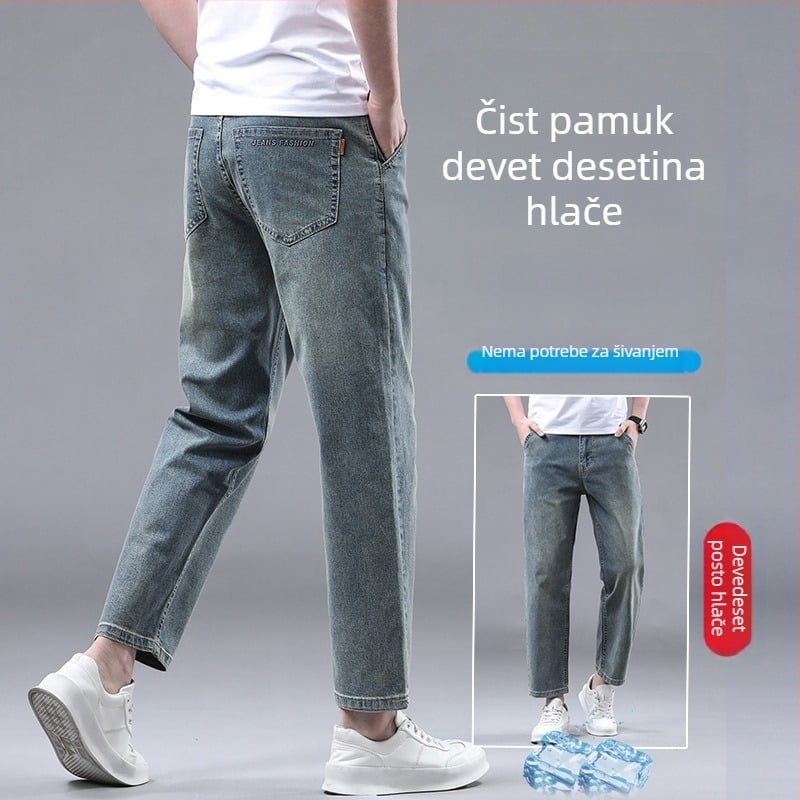 Traperice, ležerni ravno kroj, srednji pojas, 95,3% pamuka, pranje kamenom