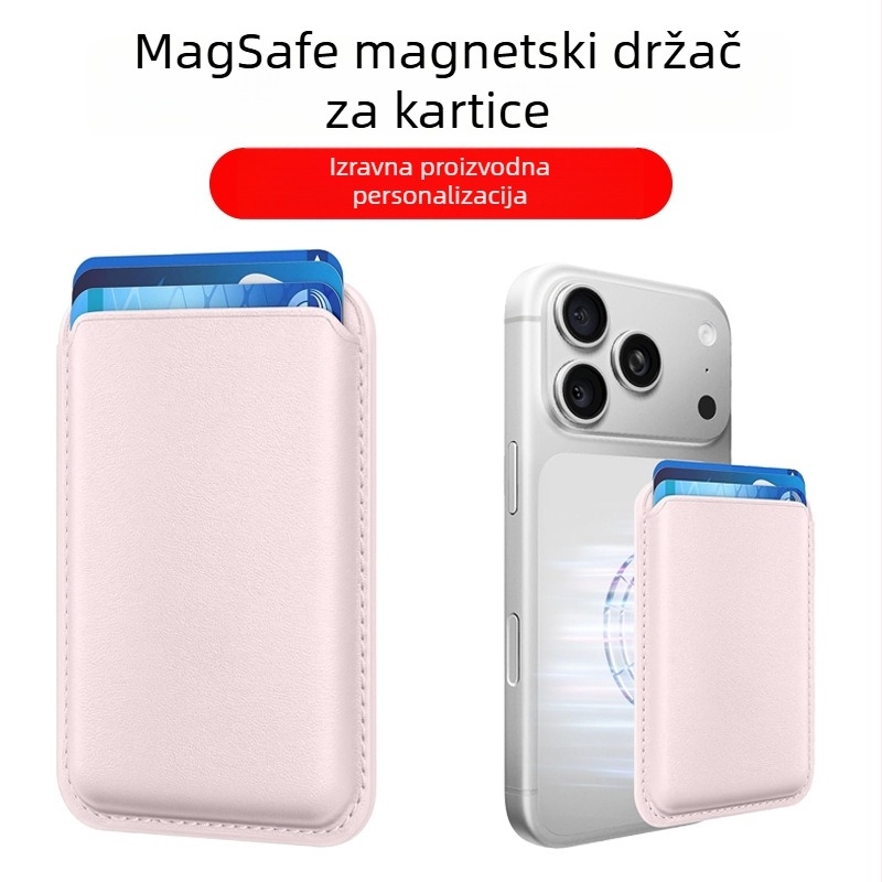 Prilagođeni magnetski držač kartica za iPhone, PU koža, Hermès stil