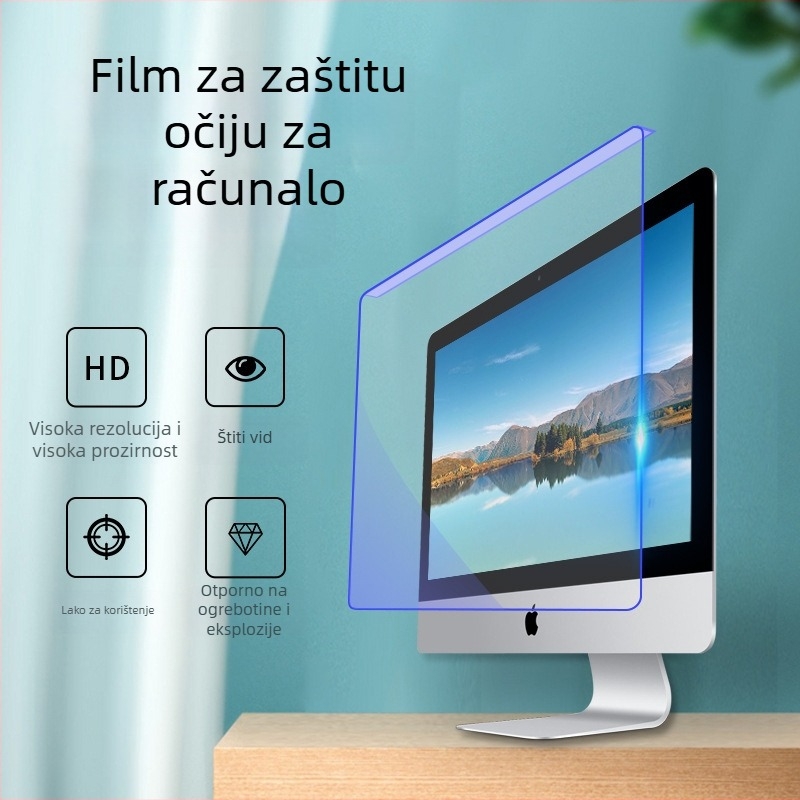 Zaštitno pokrivalo zaslona za iMac all-in-one, anti-plavo svjetlo, viseći nosač, silikon, 200 g