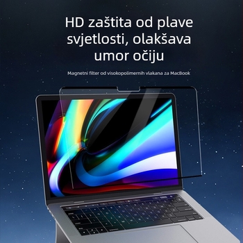 Zaštitno staklo za MacBook Pro s magnetskim pričvršćivanjem i zaštitom od plavog svjetla, PET premaz, OEM obrada, izdanje 2024