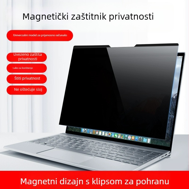 Zaštita zaslona privatnosti za Apple notebook – anti-peep, mat završni sloj, trostruki PET, elektrostatično prianjanje, oko 95 g