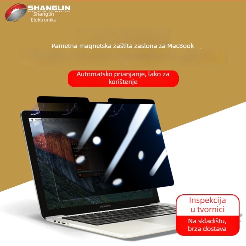 Magnetski zaštitni film za privatnost MacBook zaslona – PET materijal, premaz, The Concealer, model MacBook, kompatibilan s Apple prijenosnikom