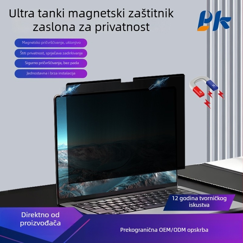 Lagan magnetni zaštitni ekran za privatnost za prijenosna računala s ekranima 13–15 inča; kompatibilan s Lenovo 14.5 inča i HP 15 inča modelima