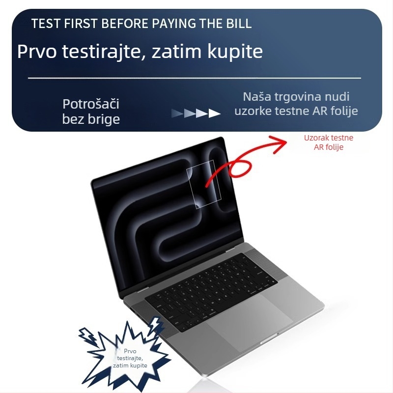Folio privatnosti zaslona za prijenosno računalo — HUARAN, model Laptop privacy film, PET materijal, Machining izrada, za laptop