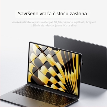 Magnetni zaštitnik zaslona za MacBook, PET materijal iz njemačkog uvoza, strojna obrada, uključuje komplet alata, kompatibilan s MacBookom