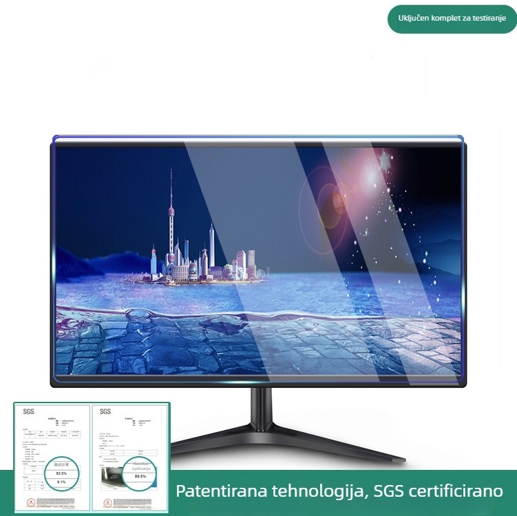 24-inčni zaštitni film protiv plavog svjetla za stolne monitore s UV zaštitom i HD zaštitom očiju, izolacijska ploča
