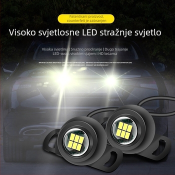Automobilska stražnja svjetla za vožnju unatrag, PT Round Style, aluminijska zlitina (36W LED, 24V, 20000h, Univerzalno)