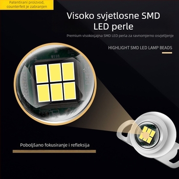 Automobilska stražnja svjetla za vožnju unatrag, PT Round Style, aluminijska zlitina (36W LED, 24V, 20000h, Univerzalno)