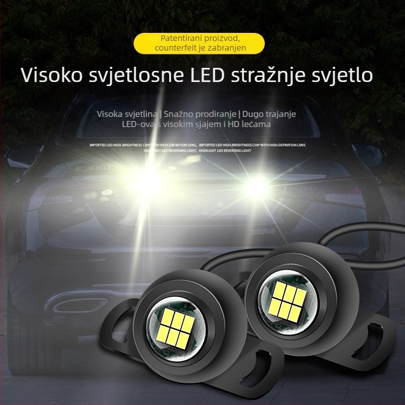 Automobilska stražnja svjetla za vožnju unatrag, PT Round Style, aluminijska zlitina (36W LED, 24V, 20000h, Univerzalno)