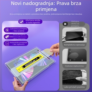 Zhengshangda kaljeno staklo – prednja zaštita zaslona za iPad Pro 11, iPad Air 6, iPad 9 i iPad Mini 6 – puni zaslon, otporan na pad