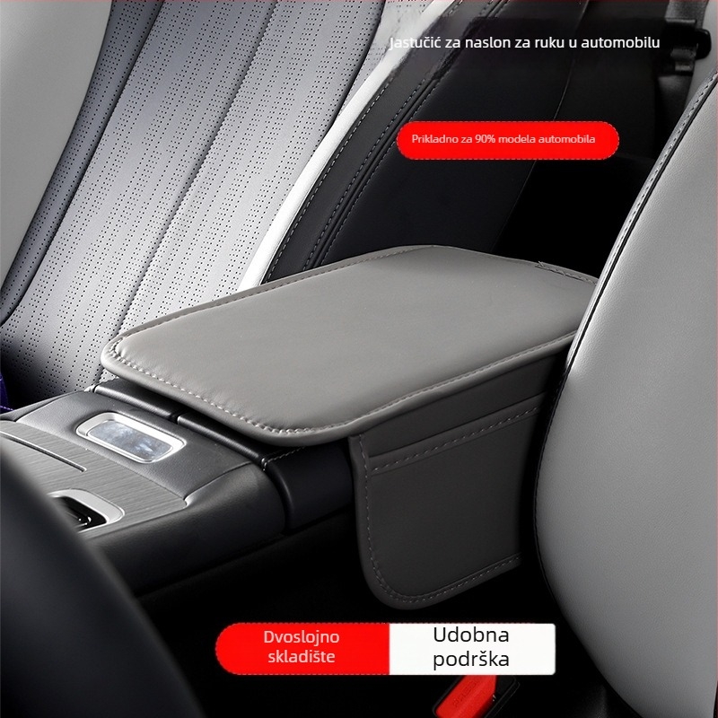 Kožni jastučić naslona za ruke u automobilu – tan, poboljšana pohrana, središnji naslon, univerzalna kompatibilnost, prilagodljivo, Taizhou podrijetlo