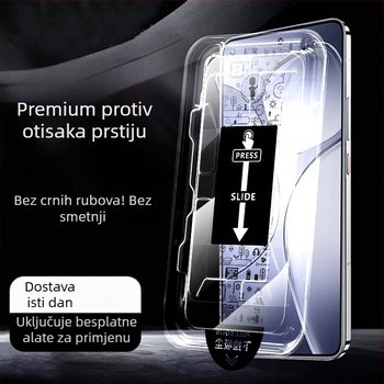 Zaštitnik zaslona od kaljenog stakla za iPhone 13 Pro/14 Pro/14 Pro Max uz HD, Anti-Spy, Anti-Drop, Anti-Explosion