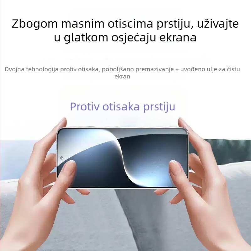 Zaštitnik zaslona od kaljenog stakla za iPhone 13 Pro/14 Pro/14 Pro Max uz HD, Anti-Spy, Anti-Drop, Anti-Explosion