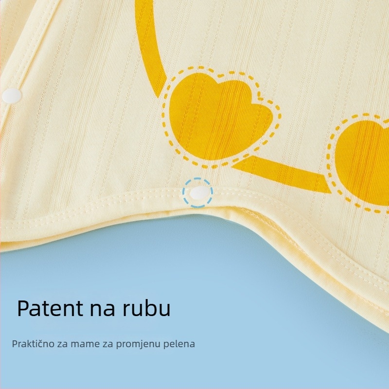 Dječje pamučne jednodjelne pidžame za spavanje s motivom životinja u crtiću, dugi rukavi, unisex, za djecu 1–3 godine