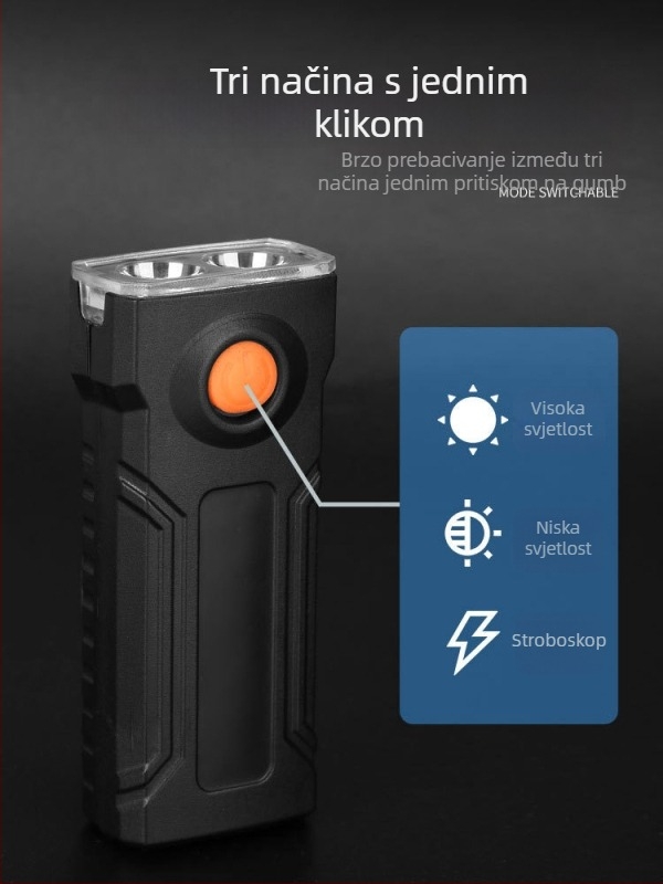 Prednja svjetiljka za bicikl – vodootporna, snažan sjaj, pogodna za planinske i cestovne vožnje noću, Sky Leopard
