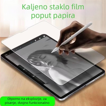 Kaljeno staklo s papirnatom teksturom za Apple iPad – HD jasnoća, otporan na otiske prstiju, otporan na padove, potpuno prekrivanje