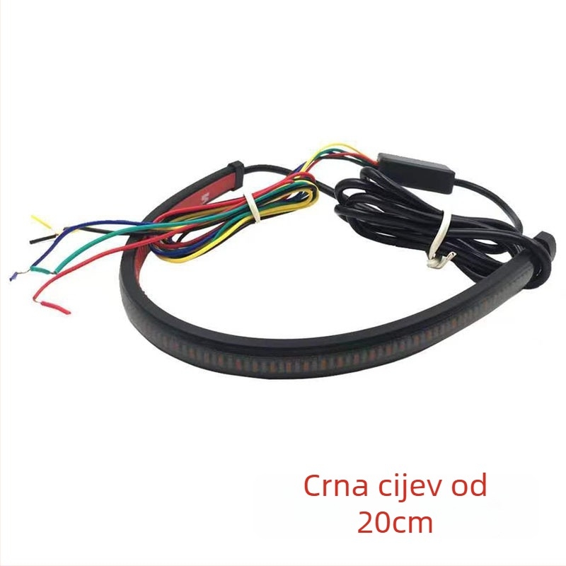 Motociklističke dnevne svjetiljke s LED trakom tijeku vode, vodič svjetla, 12V, PVC, LED 3014, vijek trajanja 15000 h