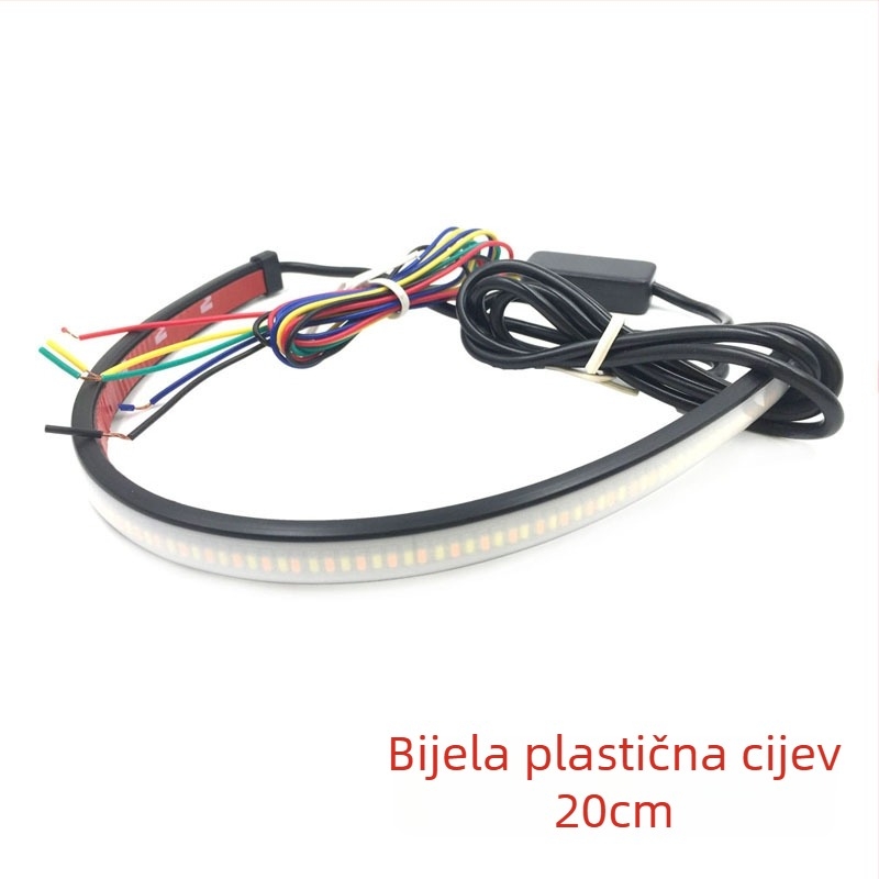 Motociklističke dnevne svjetiljke s LED trakom tijeku vode, vodič svjetla, 12V, PVC, LED 3014, vijek trajanja 15000 h