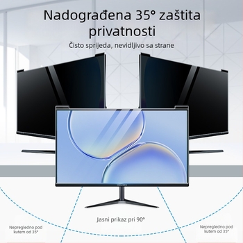Privatnost zaslona za računalo s visećim nosačem – Anti-Peep, filtar plave svjetlosti, za stolno i prijenosno računalo