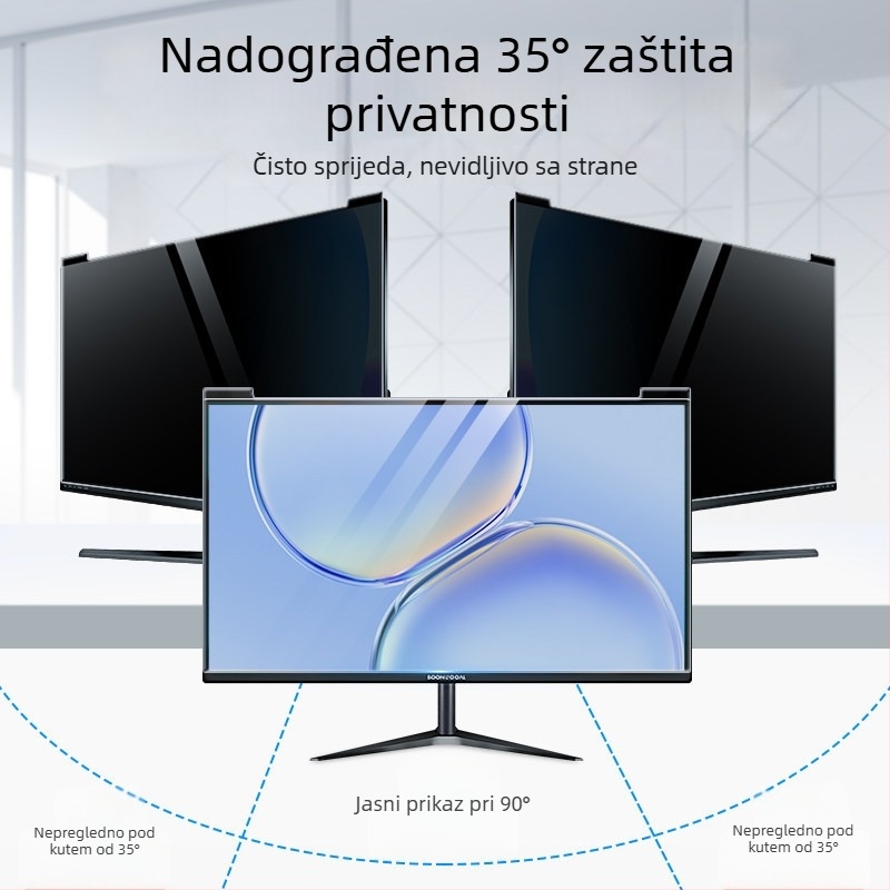 Privatnost zaslona za računalo s visećim nosačem – Anti-Peep, filtar plave svjetlosti, za stolno i prijenosno računalo