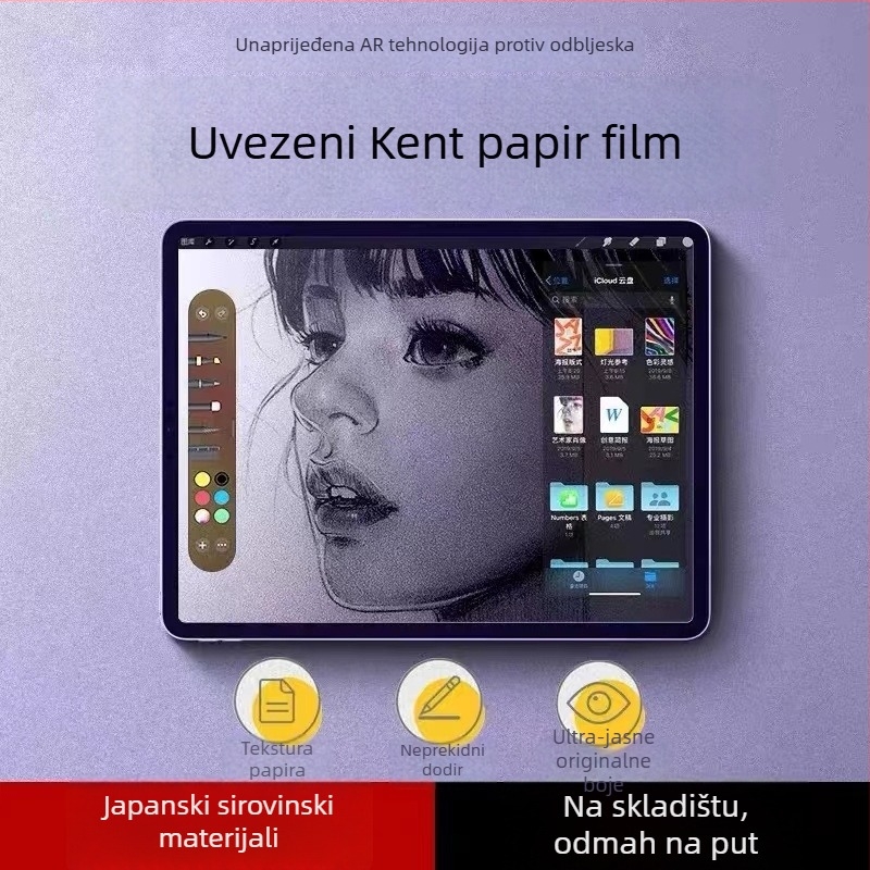 Papirnoga prednjeg zaslona zaštitni film za Apple iPad Pro — mat, anti-otisak prsta, anti plavo svjetlo, anti refleksija