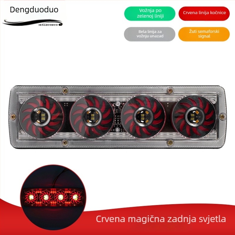 LED stražnje svjetlo kamiona, 12/24V, 3000 lm, 4000K, radni vijek 5000 h, univerzalna kompatibilnost
