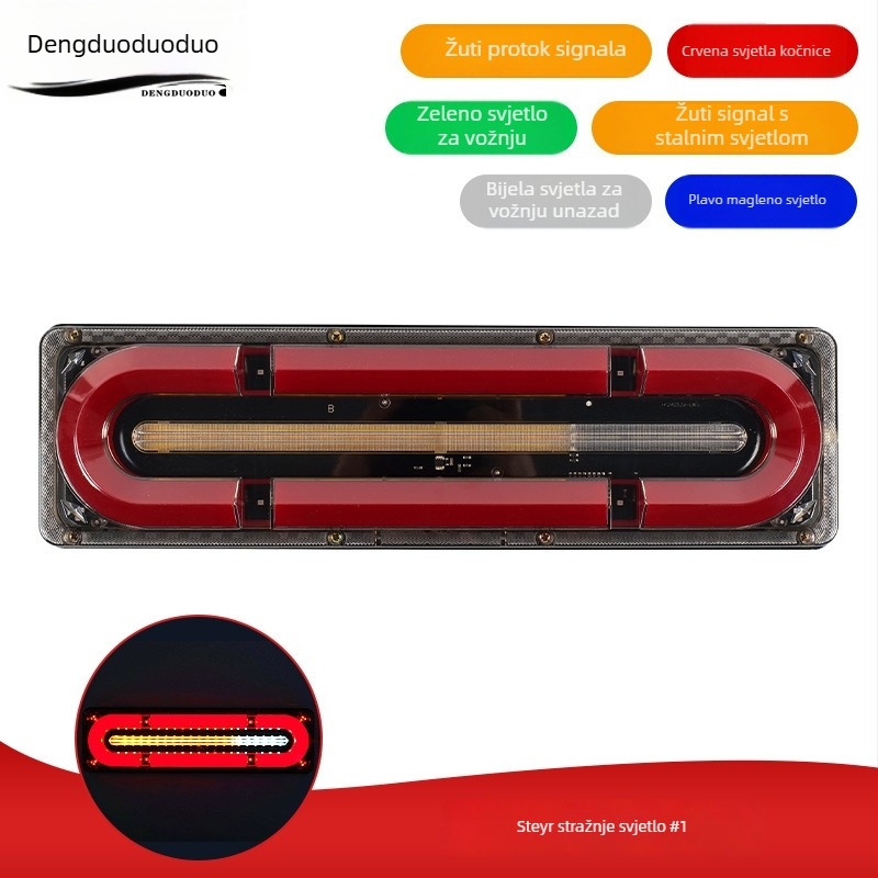 LED stražnje svjetlo kamiona, 12/24V, 3000 lm, 4000K, radni vijek 5000 h, univerzalna kompatibilnost