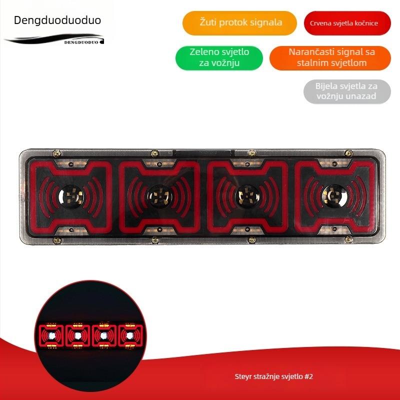 LED stražnje svjetlo kamiona, 12/24V, 3000 lm, 4000K, radni vijek 5000 h, univerzalna kompatibilnost