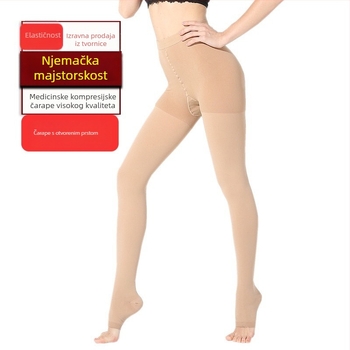 Hulahopke s otvorenim prstom i segmentiranom kompresijom za mršavljenje nogu, oblikovanje trbuha i podizanje stražnjice