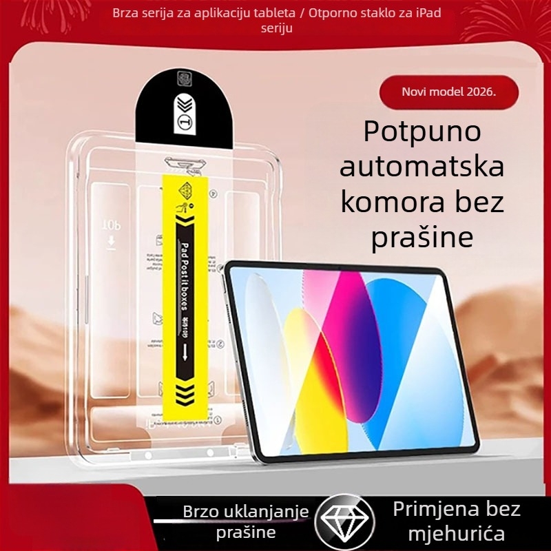 Kaljeno staklo zaštitni film za prednju stranu iPad Pro 13 inča, iPad Air 6/7 i seriju iPad 11 — potpuno pokriće, anti otisci prstiju, anti plavo svjetlo, zaštita od pada, otpor prašine