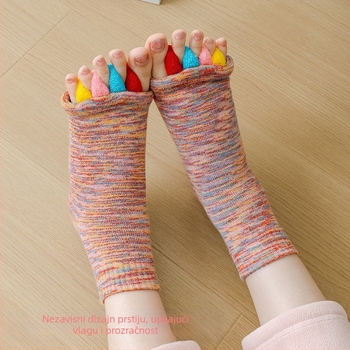 Unisex čarape za prste, srednje dužine, mješavina poliestera i pamuka (80–90% poliester), protuklizne, upijanje vlage, otporne na trenje, japanski stil